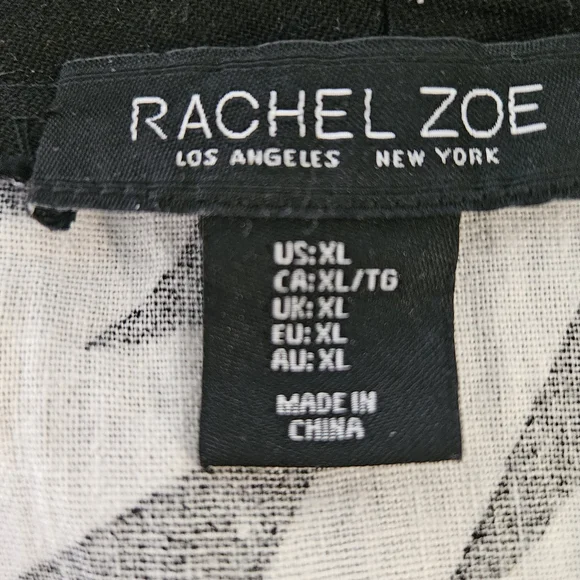 Rachel Zoe Black and White Abstract Midi Dress - Picture 9 of 11